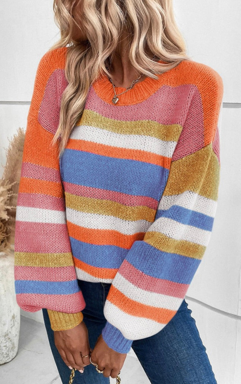 Striped Multicolor Sweater (blue)