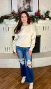 Round Neck Pullover-beige
