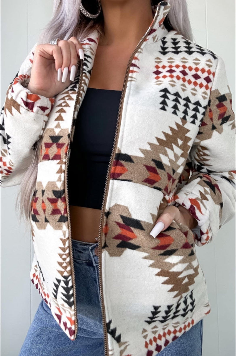 Aztec Zip Up Jacket