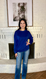 Navy Round Neck Sweatshirt