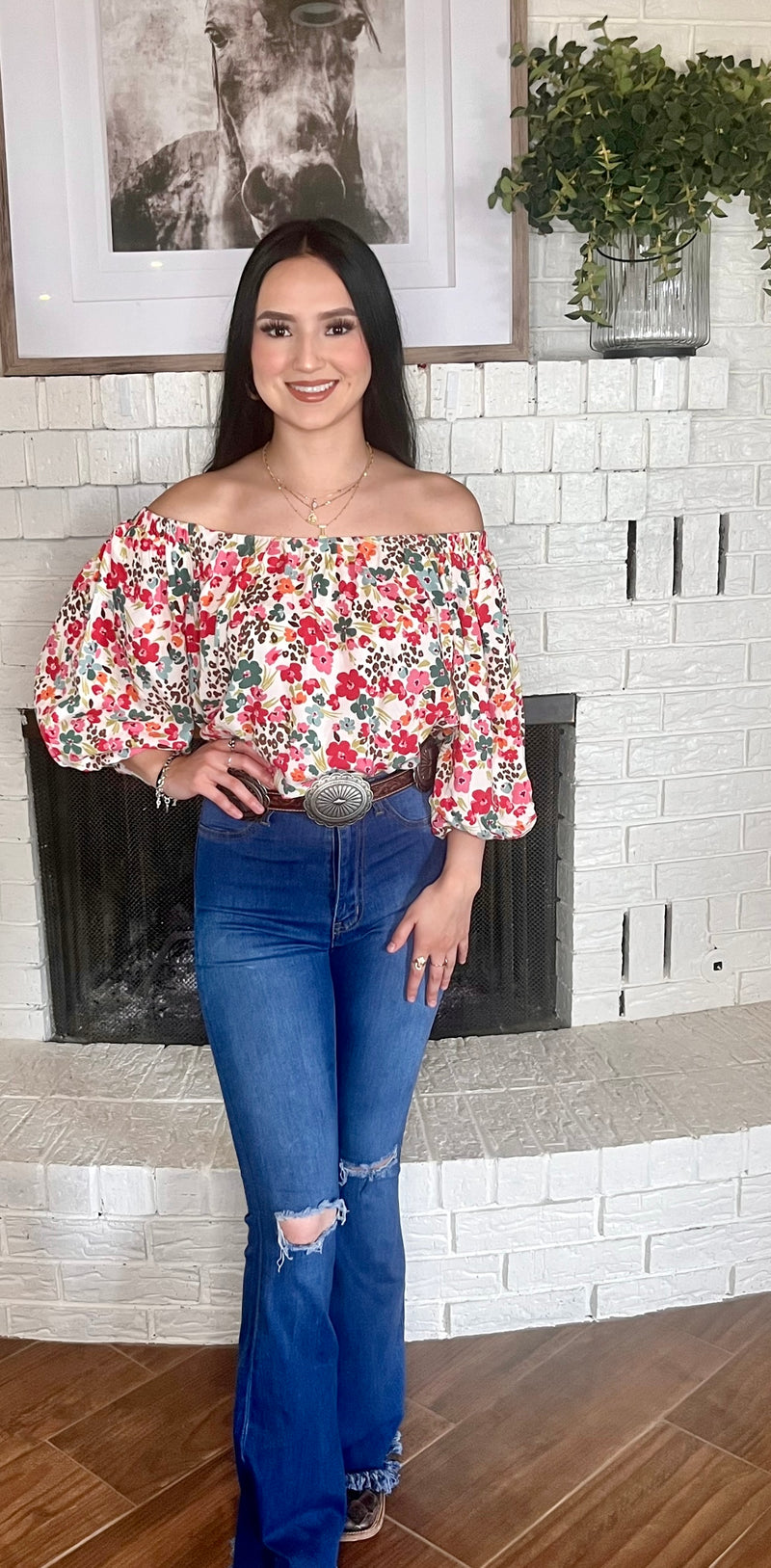 Floral Off Shoulder Top