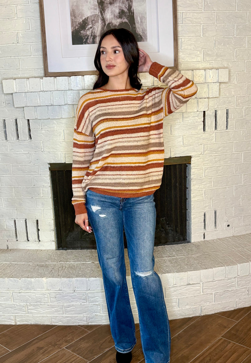 Striped Knit Sweater