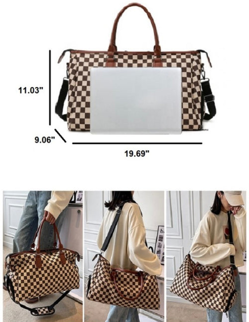 Checkered Duffle Bag
