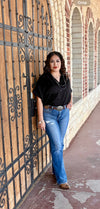 Black Button Up Top