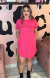 Pink Short Sleeve Dress