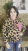 Pink Leopard Fleece Jacket