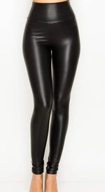 Faux Leather High Waisted Leggings