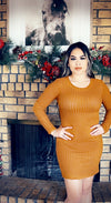 Long Sleeve Dress (Cognac)