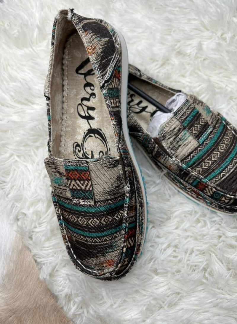 Aztec Slip On Shoes