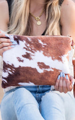 Cow Print Clutch